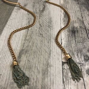 Necklace - golden/green